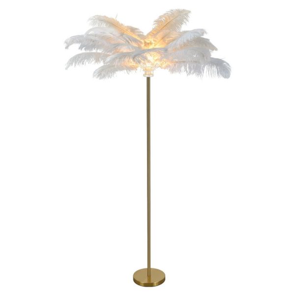 30 Inch Statement Ostrich Feather Decorative Accent Floor Lamp - Image 6