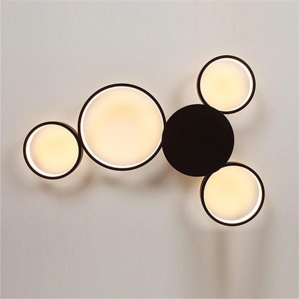 4 Circle Modern Silica Gel LED Flush Mount Ceiling Light for Living Room - Image 6