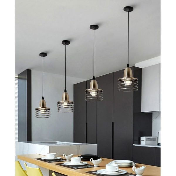 Spring Lampshade Island Kitchen Pendant Lighting Vintage Country Pendant Lighting - Image 3