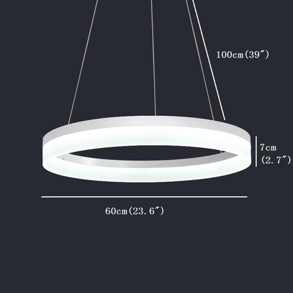 Thick Circle Modern Acrylic Pendant Lighting LED Kitchen Dining Room Lighting Ceiling Light - Image 5
