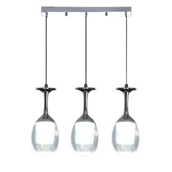 3-light Electroplated Aluminum Plastic LED Modern Chandeliers Island Lights - Image 5