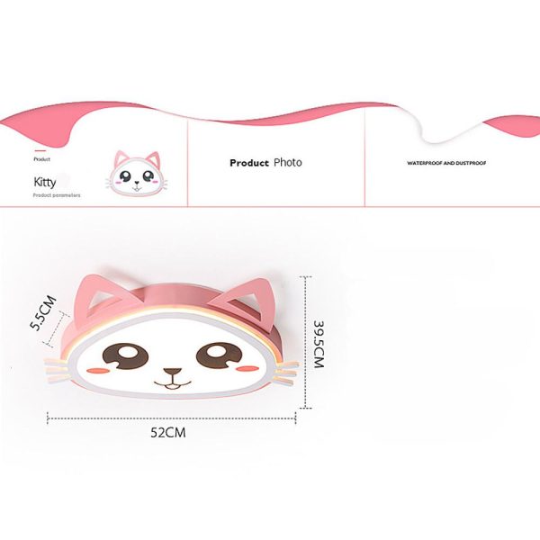 Cartoon Animal Shaped Dimmable LED Pink Modern Ceiling Lights - Image 6