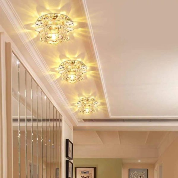 Electroplated Glass Flower Design LED Multi Color Modern Ceiling Lights - Image 3