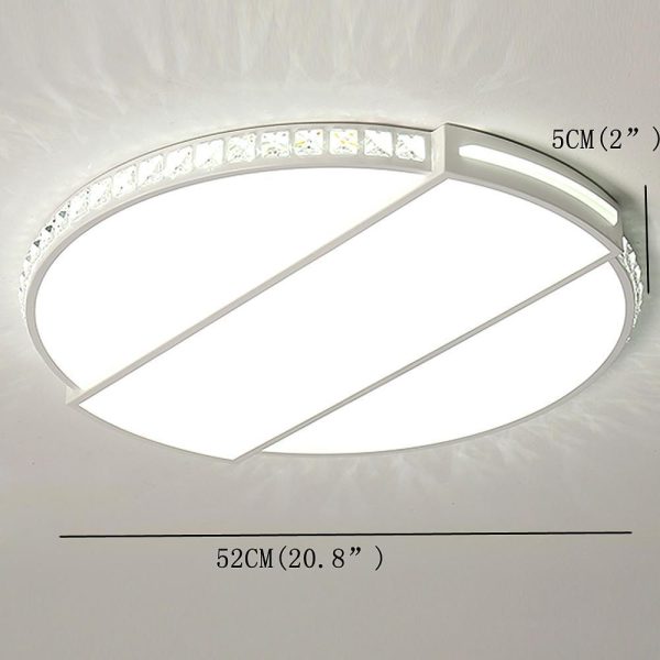 Circle Rectangular Flush Mount Light Fixtures Single LED Ambient Light - Image 4