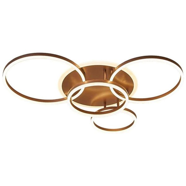 4 Circle Dimmable with Remote LED Modern Flush Mount Ceiling Light Fixtures - Image 5