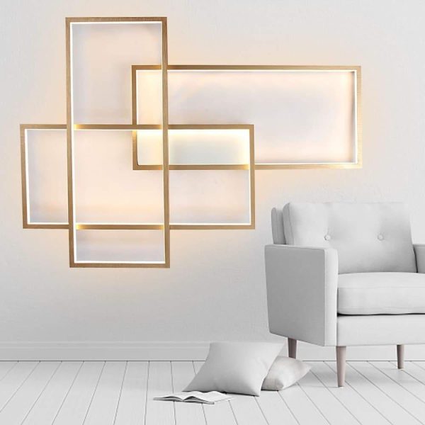 Rectangular Hybrid Modern Flush Mount Ceiling Light With 1 Central LED Light - Image 12