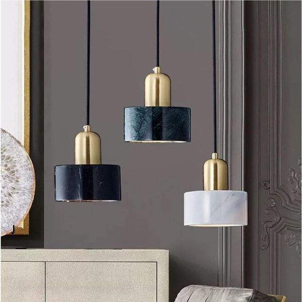Minimalist Cylindrical Electroplated Copper LED Modern Pendant Lighting - Image 9