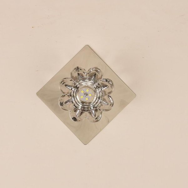 Flower Shaped Electroplated Metal Crystal LED Modern Ceiling Lights - Image 9