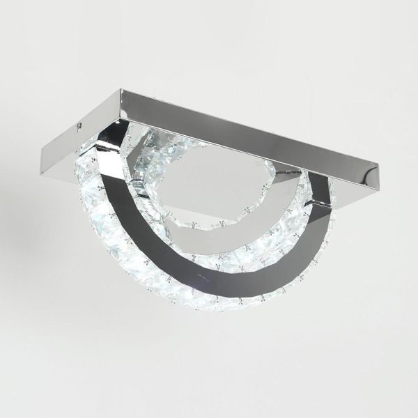 Circular Electroplated Metal Crystal Modern LED Ceiling Lights - Image 6