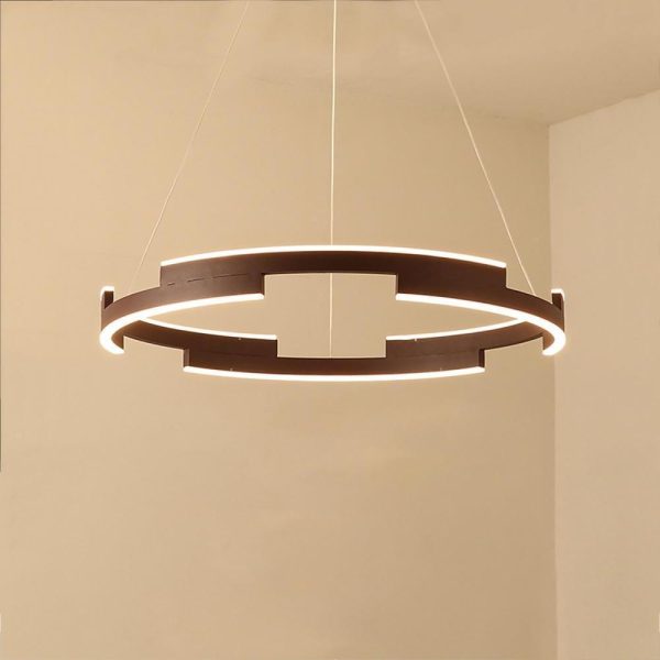 Modern Geometrical Circle Chandelier Pendant Light for Bedroom - Image 8