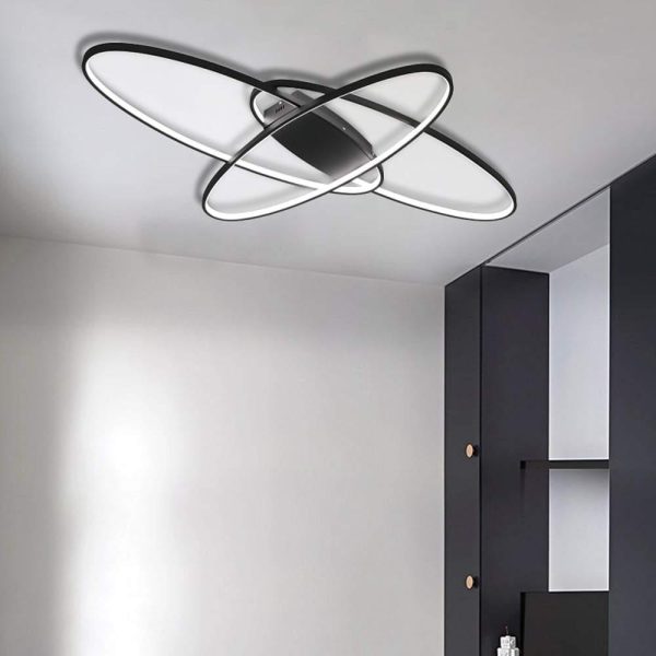 Overlapping Oval LED Modern Ceiling Light Flush Mount Lighting Ceiling Lamp - Image 3