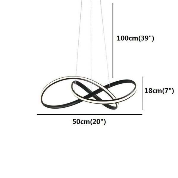 Mobius Ring Pendant 1-light Cluster LED Ceiling Light - Image 11