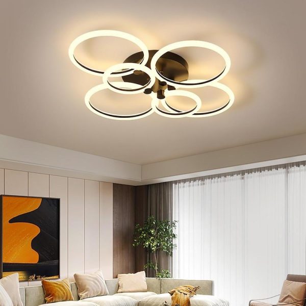 Circular Ring Dimmable LED Modern Flush Mount Lighting Ceiling Lights - Image 8