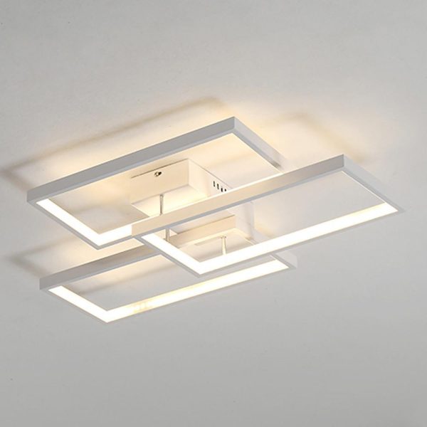 Geometric Rectangle LED Modern Flush Mount Lighting Ceiling Light - Image 6