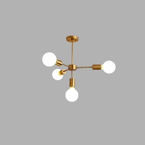 Luxurious Gold 4-Light Pendant Light - Modern 27'' Ceiling Fixture - Image 6