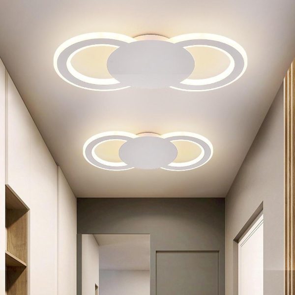 Modern Geometric Ring 2-Light LED Flush Mount Ceiling Light - Image 2