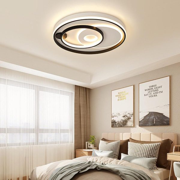 3 Circle Minimalist LED Flush Mount Ceiling Light for Bedroom - Image 2