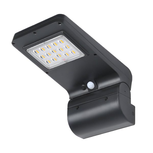 Outdoor Black LED Solar Wall Lights - Image 7