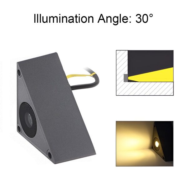Triangle In-Wall Step Lights 110-220V LED Outdoor Wall Mounted Stairs Lights for Courtyard Garden - Image 9