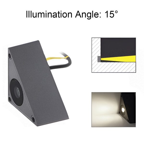 Triangle In-Wall Step Lights 110-220V LED Outdoor Wall Mounted Stairs Lights for Courtyard Garden - Image 7
