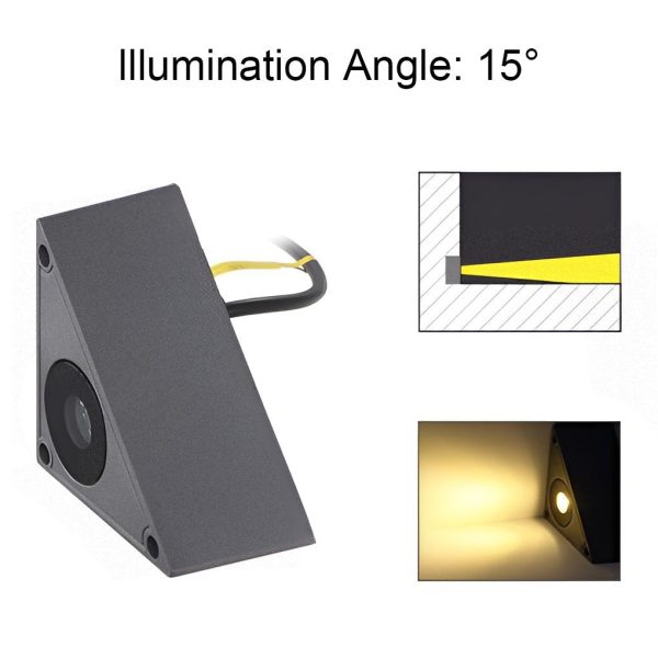 Triangle In-Wall Step Lights 110-220V LED Outdoor Wall Mounted Stairs Lights for Courtyard Garden - Image 6