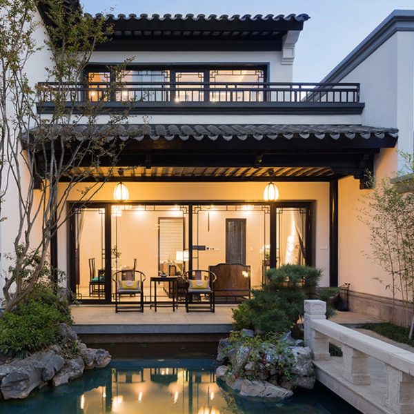 Outdoor Waterproof Landscape Garden Lamp Imitation Marble Villa Chandelier - Image 3