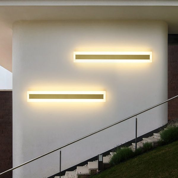 Outdoor Waterproof Rust-proof Minimalist Strip LED Wall Sconces Garden Light - Image 3