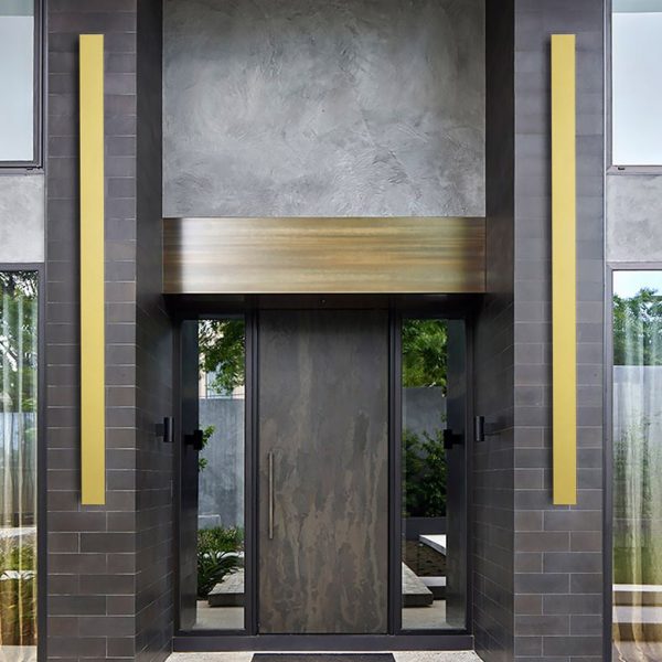 Outdoor Waterproof Rust-proof Minimalist Strip LED Wall Sconces Garden Light - Image 8