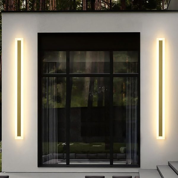 Outdoor Waterproof Rust-proof Minimalist Strip LED Wall Sconces Garden Light - Image 5
