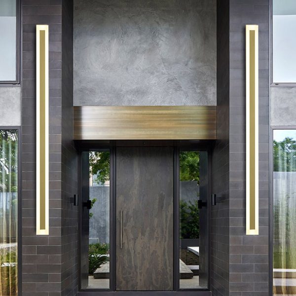 Outdoor Waterproof Rust-proof Minimalist Strip LED Wall Sconces Garden Light - Image 7