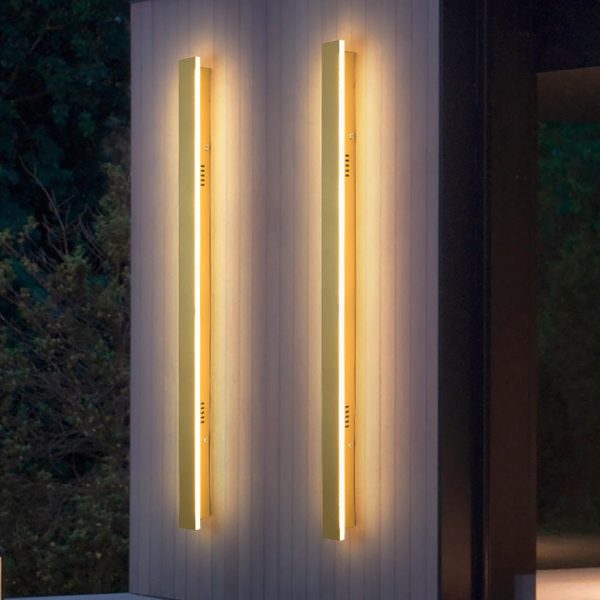 Outdoor Waterproof Rust-proof Minimalist Strip LED Wall Sconces Garden Light - Image 6