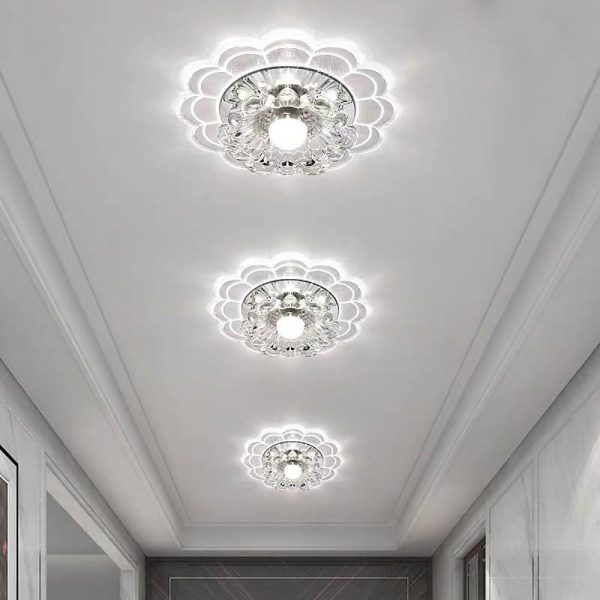 Flower Effect Entryway Lighting Crystal Metal LED Flush Mount Ceiling Light for Baby Kids - Image 11
