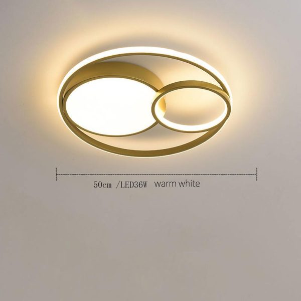 3 Ring Minimalist Acrylic LED Flush Mount Ceiling Light for Bedroom - Image 7