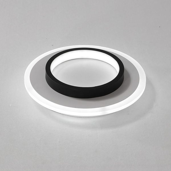 2 Light Circular LED Modern Flush Mount Lighting Ceiling Lights - Image 3