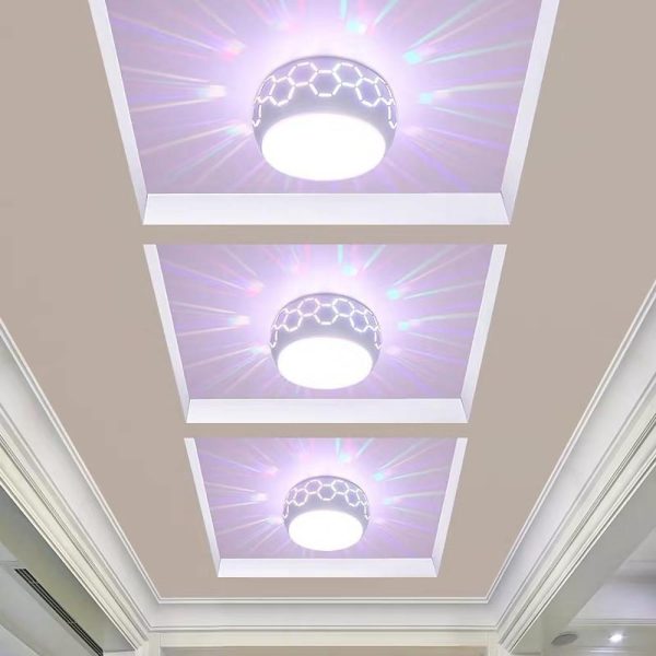 Globe Flush Mount Drum Light Hallway Entryway LED Ceiling Light - Image 3