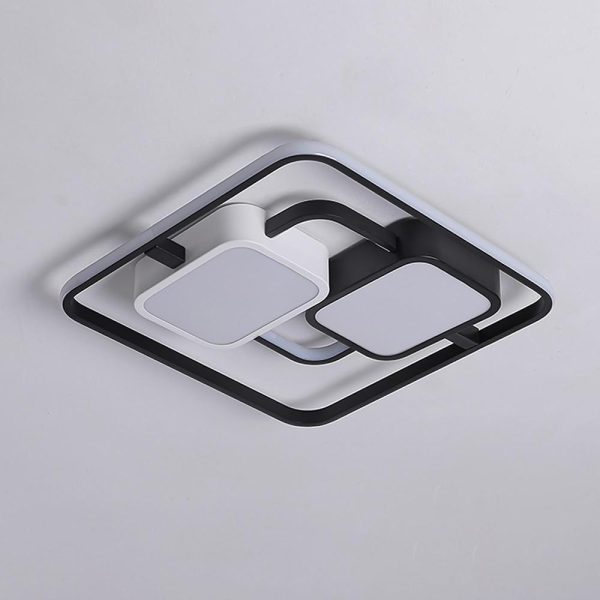 Circles Rectangles Dimmable LED Modern Ceiling Light Flush Mount Lighting - Image 10
