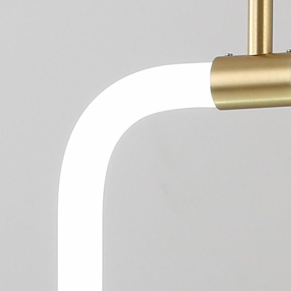 Rounded Square Pendant Light Copper Acrylic Geometrical LED Kitchen Lighting - Image 8