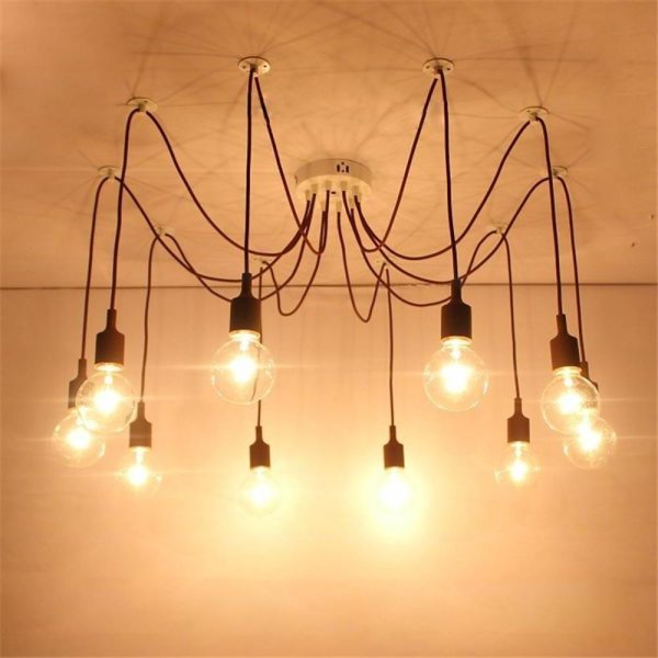 Cluster Spider Pendant Lighting 10-heads DIY Adjustable Ceiling Lights - Image 5