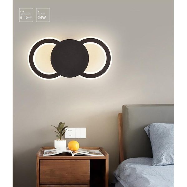 Modern Geometric Ring 2-Light LED Flush Mount Ceiling Light - Image 4