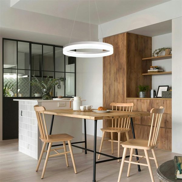 Thick Circle Modern Acrylic Pendant Lighting LED Kitchen Dining Room Lighting Ceiling Light - Image 4