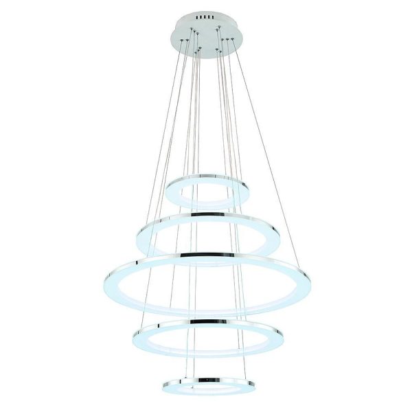 Adjustable Contemporary Chandelier Light Mid-century Chandeliers with 5 Tiered LED Lights - Image 6