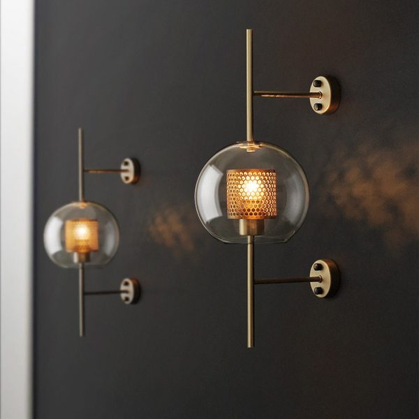 Personalized Creative Retro Industrial Style Corridor Bronze Glass Tank Wall Sconces - Image 7