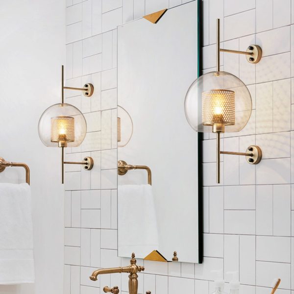 Personalized Creative Retro Industrial Style Corridor Bronze Glass Tank Wall Sconces - Image 9