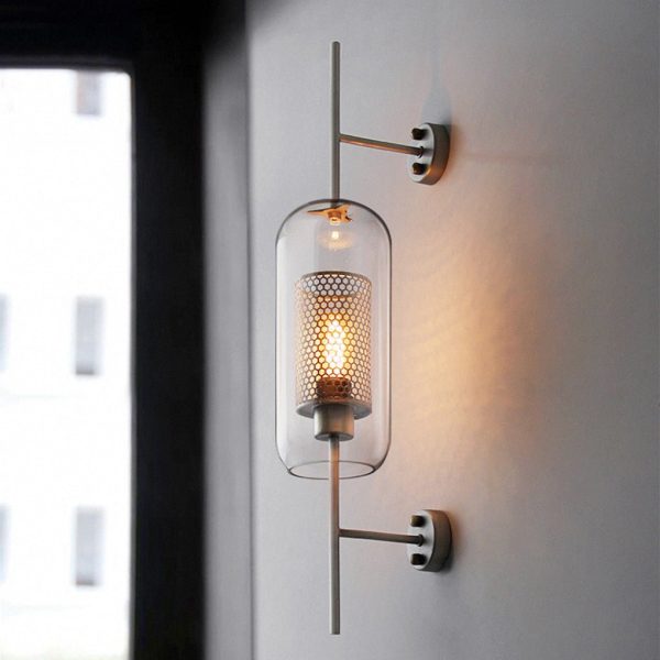Personalized Creative Retro Industrial Style Corridor Bronze Glass Tank Wall Sconces - Image 2