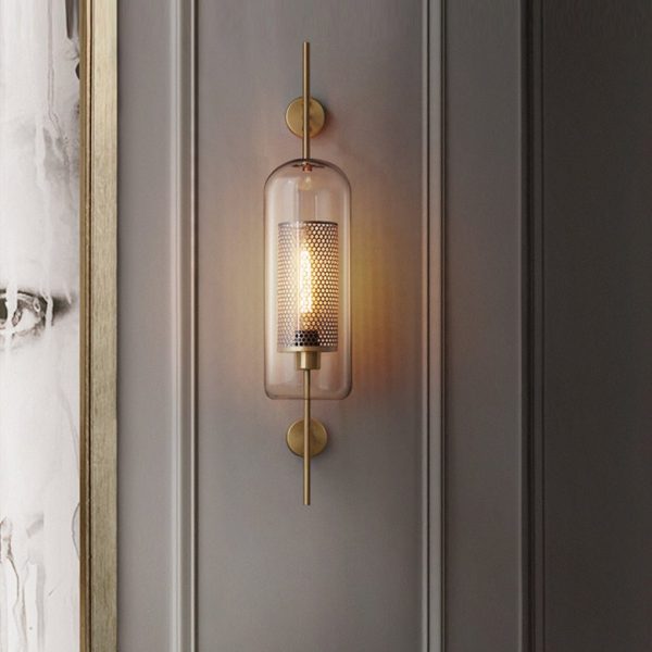 Personalized Creative Retro Industrial Style Corridor Bronze Glass Tank Wall Sconces - Image 4