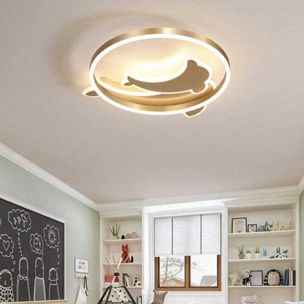 Personalized Creative Romantic Three Color Adjustable LED Dolphin Ceiling Lamp - Image 3
