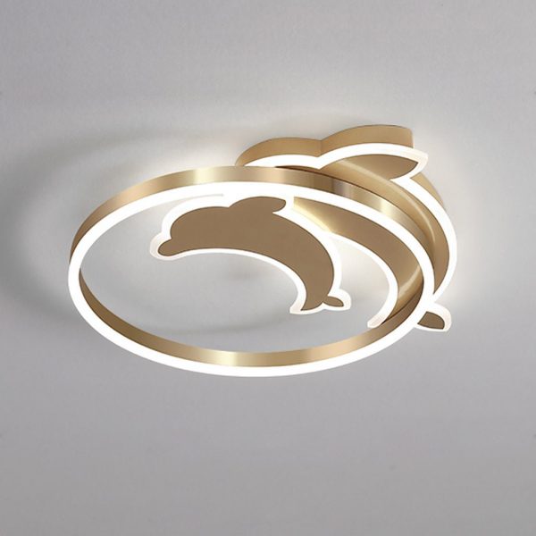 Personalized Creative Romantic Three Color Adjustable LED Dolphin Ceiling Lamp - Image 8