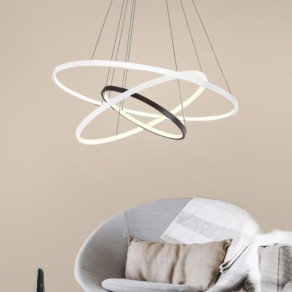 Adjustable Circles LED Dimmable with Remote Modern Chandeliers Pendant Light - Image 7