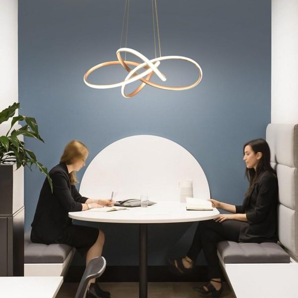 Interweaving Wave Design Pendant Lighting Aluminum Acrylic LED Ceiling Light - Image 3