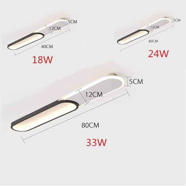 2 Rectangle Flush Mount Ceiling Light Minimalist LED Light - Image 5